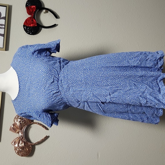 Gianni Bini Blue Polka-dot Dress - Picture 1 of 7
